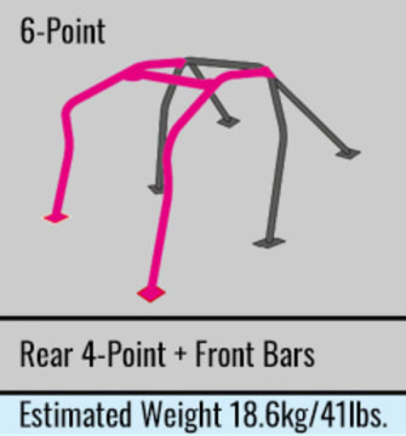 Mazda Miata Roll Cage - Cusco - 6 Points w/ Side Bar, Chromoly - `16-`27